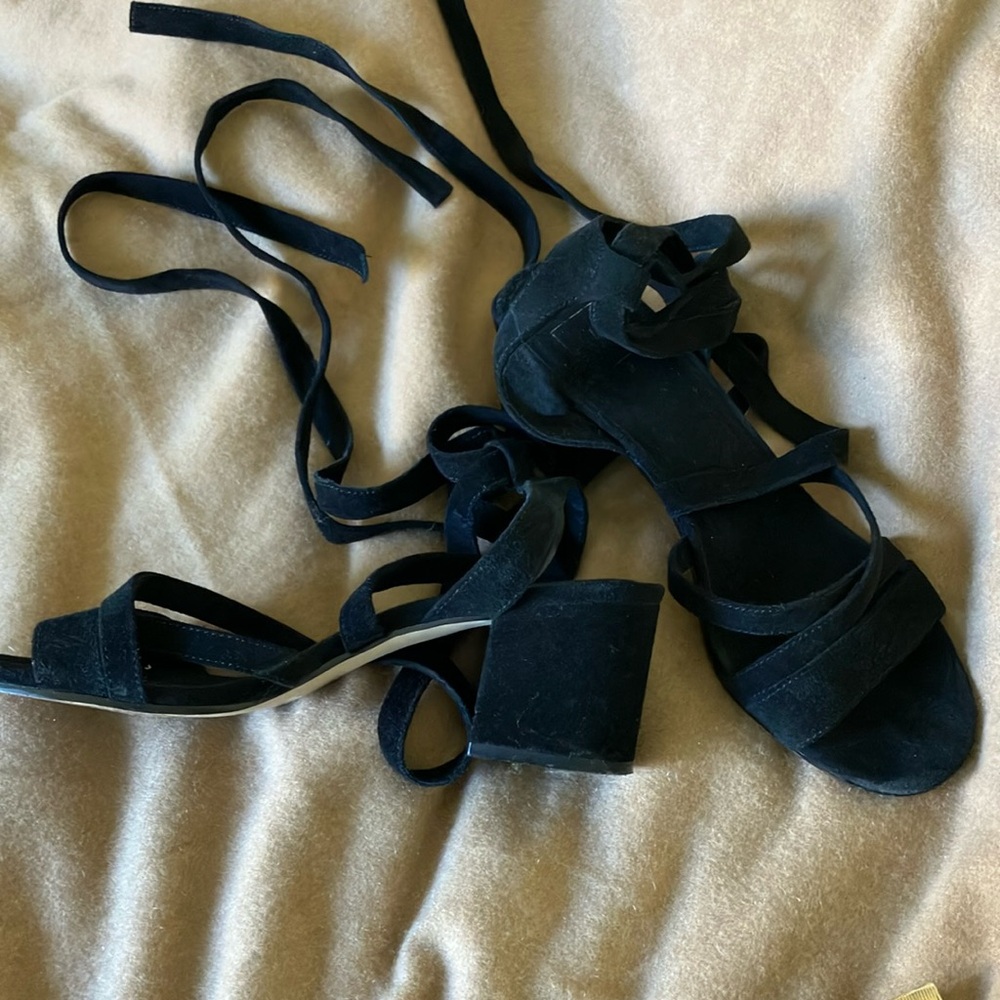 Gap suede block heel strappy shoes